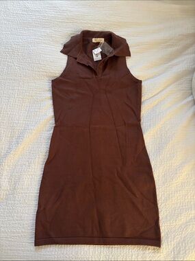 PacSun Sleeveless Polo Dress in Chocolate Brown